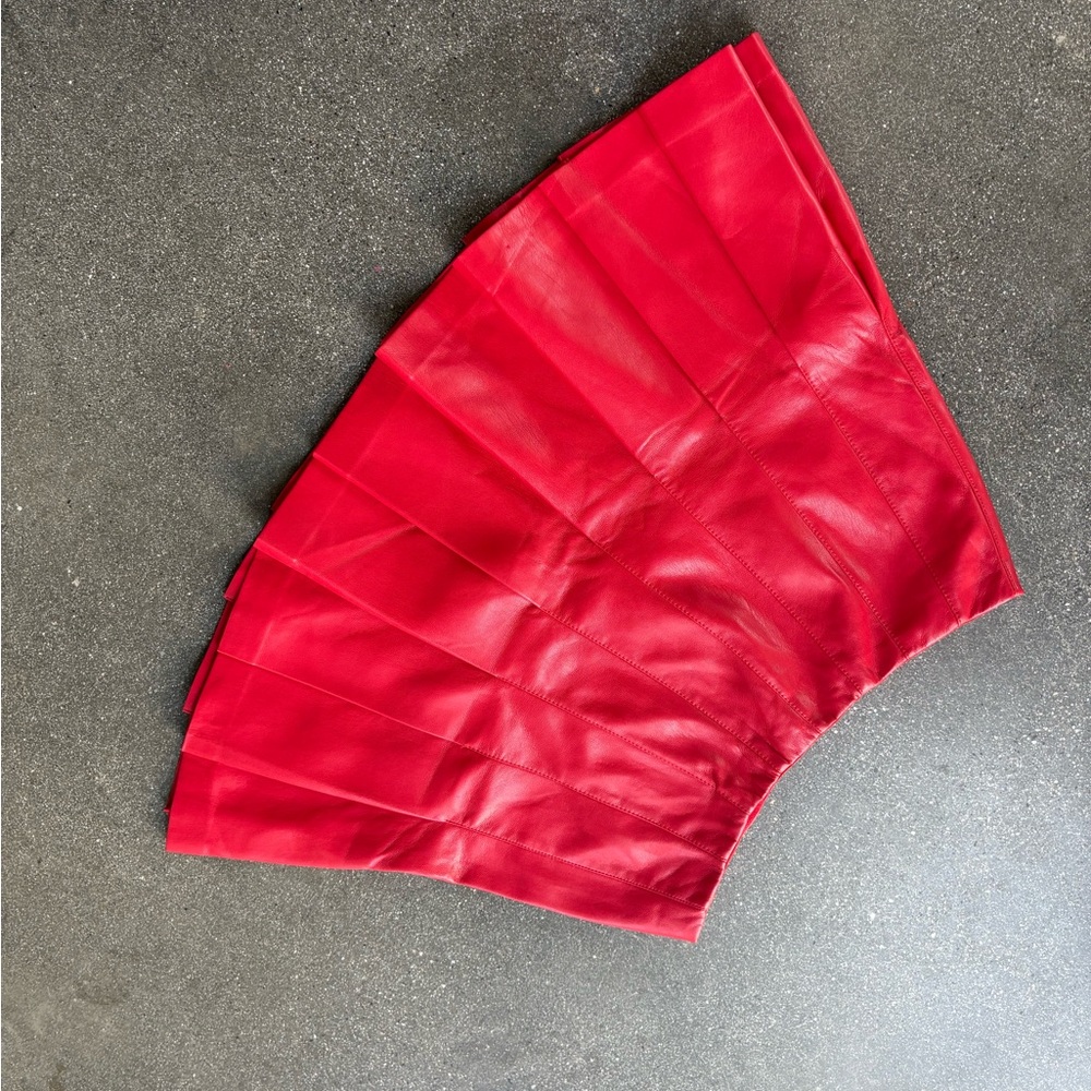 Alice + Olivia Vibrant Red Mini Skirt